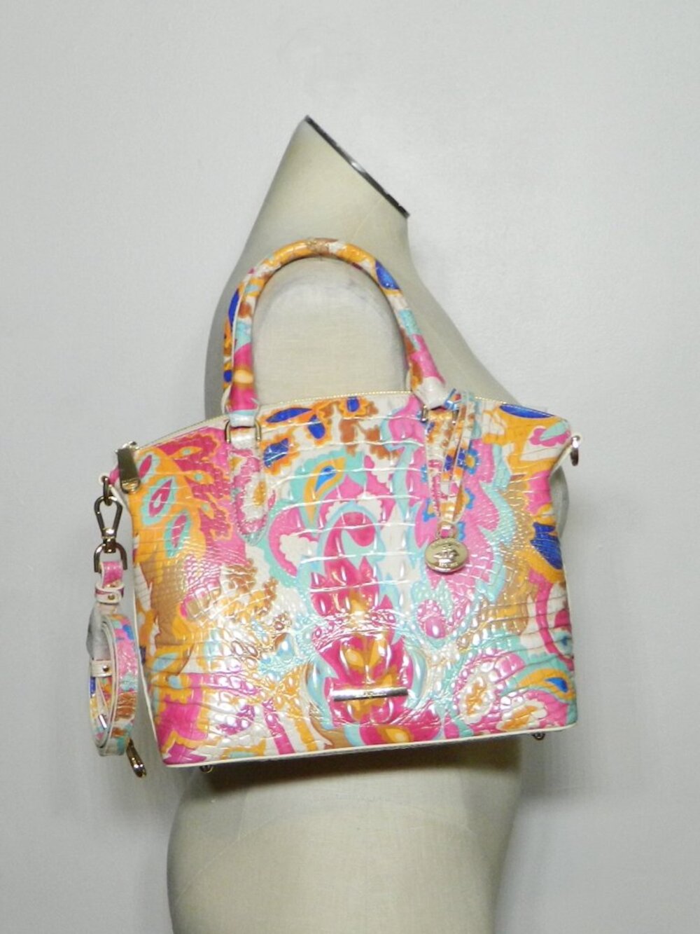 Brahmin $365 Duxbury Satchel Wanderlight Melbourne NWT!
